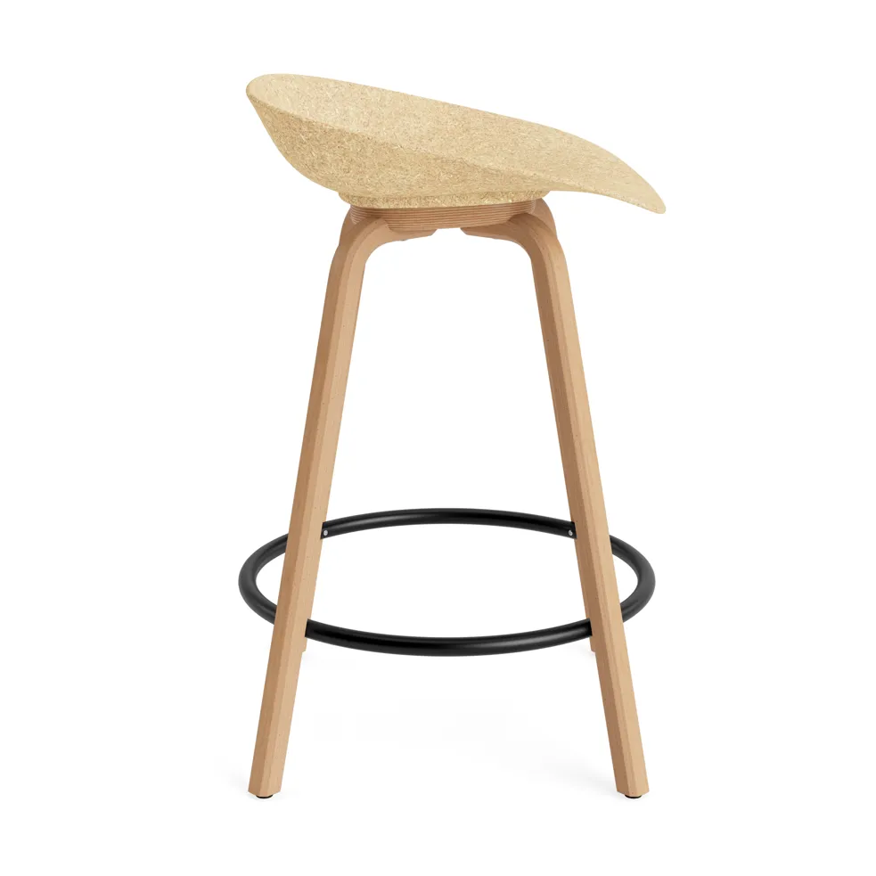 Mad Barstool barstol 65 cm, Hemp-beech-black steel Normann Copenhagen