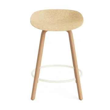 Mad Barstool barstol 65 cm - Hemp-beech-cream steel - Normann Copenhagen