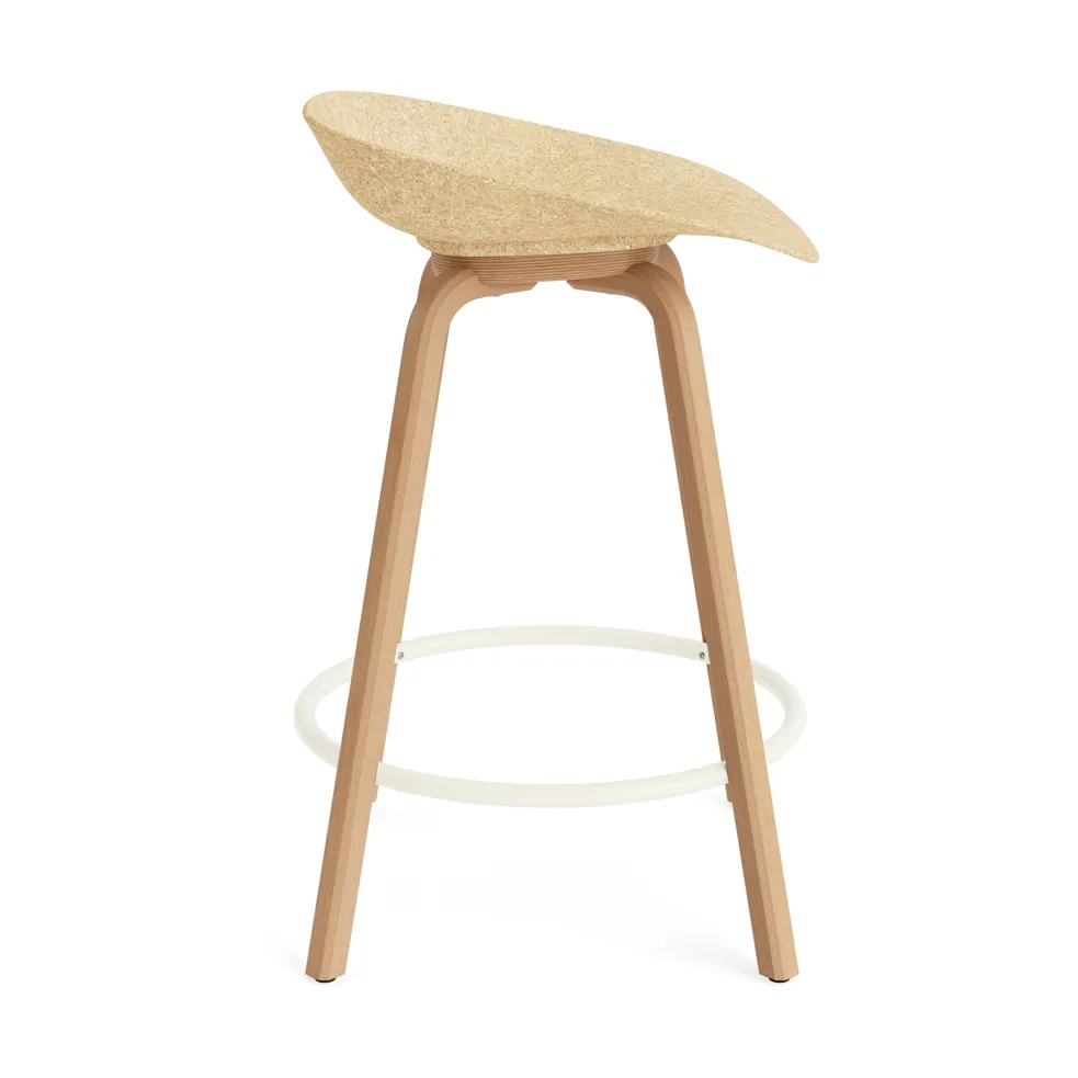 Mad Barstool barstol 65 cm, Hemp-beech-cream steel Normann Copenhagen
