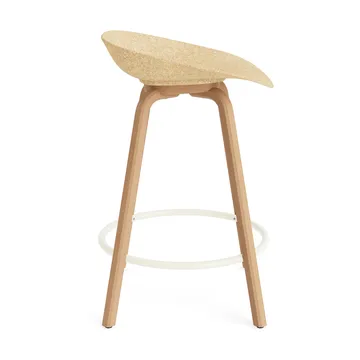 Mad Barstool barstol 65 cm - Hemp-beech-cream steel - Normann Copenhagen