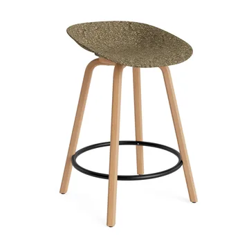 Mad Barstool barstol 65 cm - Seaweed-beech-black steel - Normann Copenhagen
