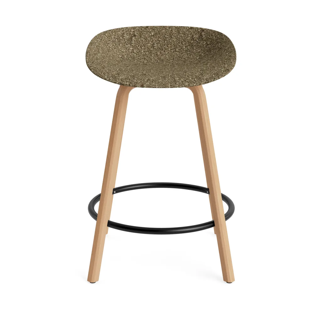 Mad Barstool barstol 65 cm, Seaweed-beech-black steel Normann Copenhagen