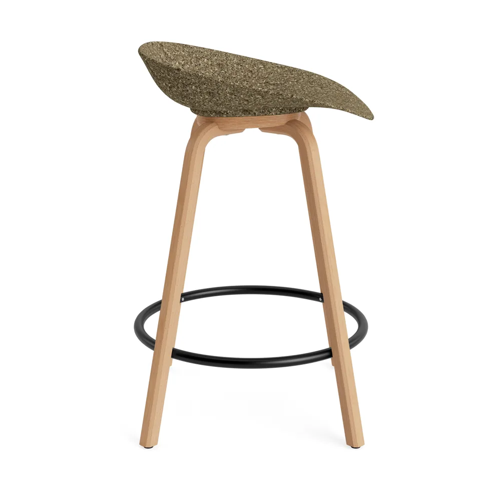 Mad Barstool barstol 65 cm, Seaweed-beech-black steel Normann Copenhagen