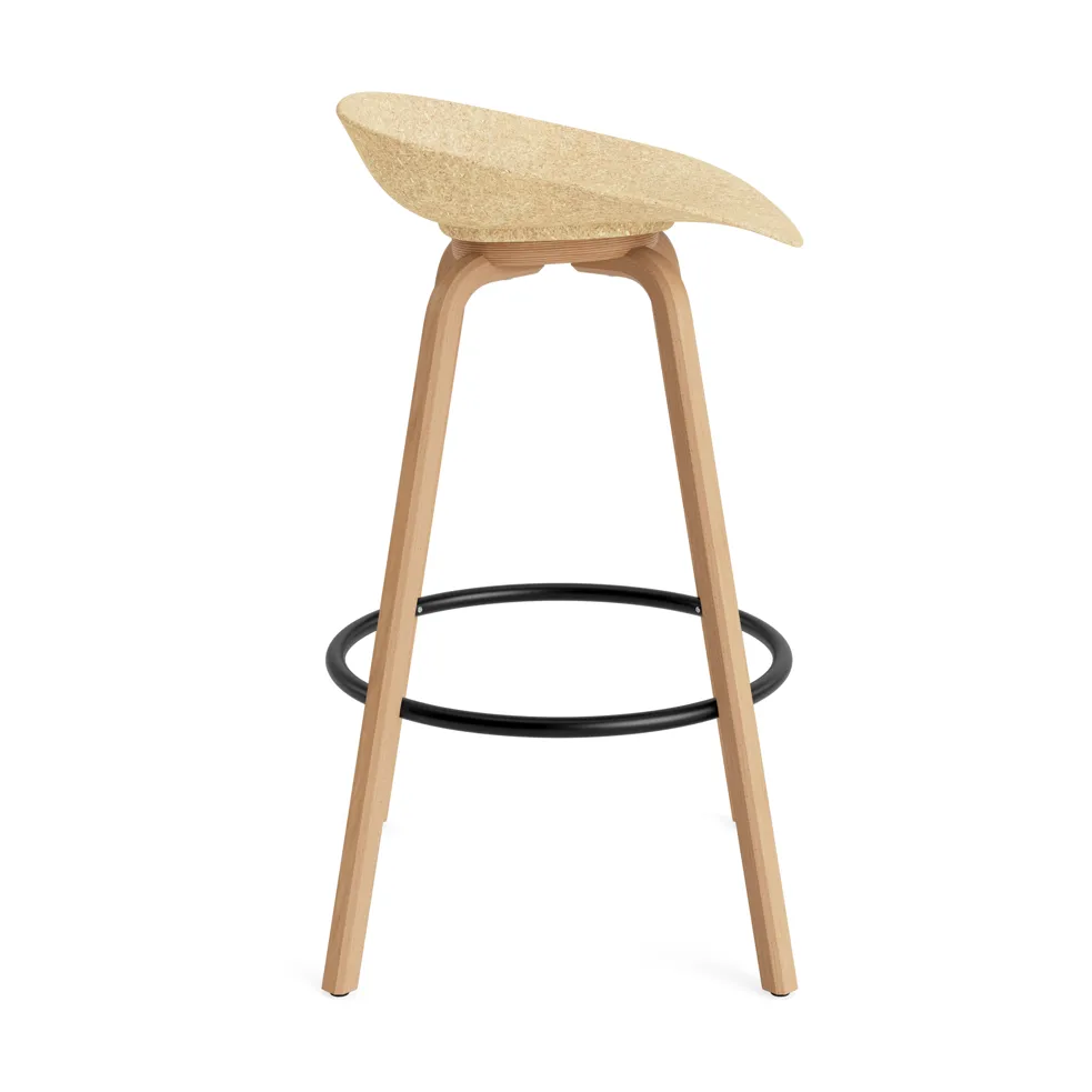 Mad Barstool barstol 75 cm, Hemp-beech-black steel Normann Copenhagen