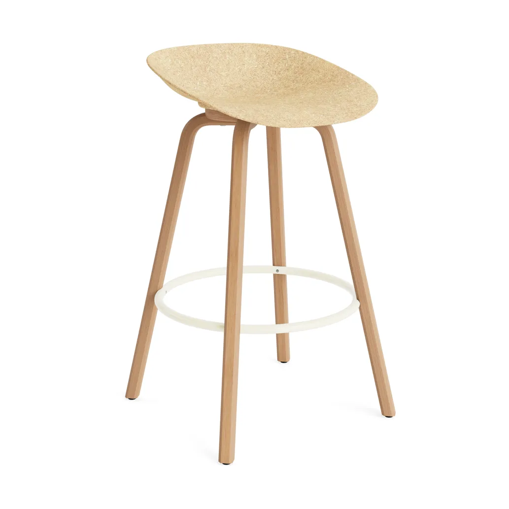 Mad Barstool barstol 75 cm, Hemp-beech-cream steel Normann Copenhagen