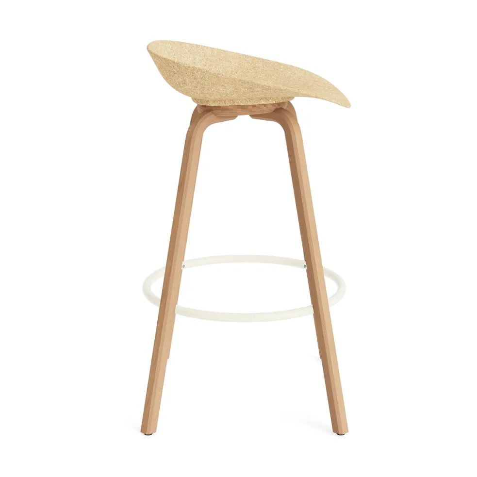 Mad Barstool barstol 75 cm, Hemp-beech-cream steel Normann Copenhagen