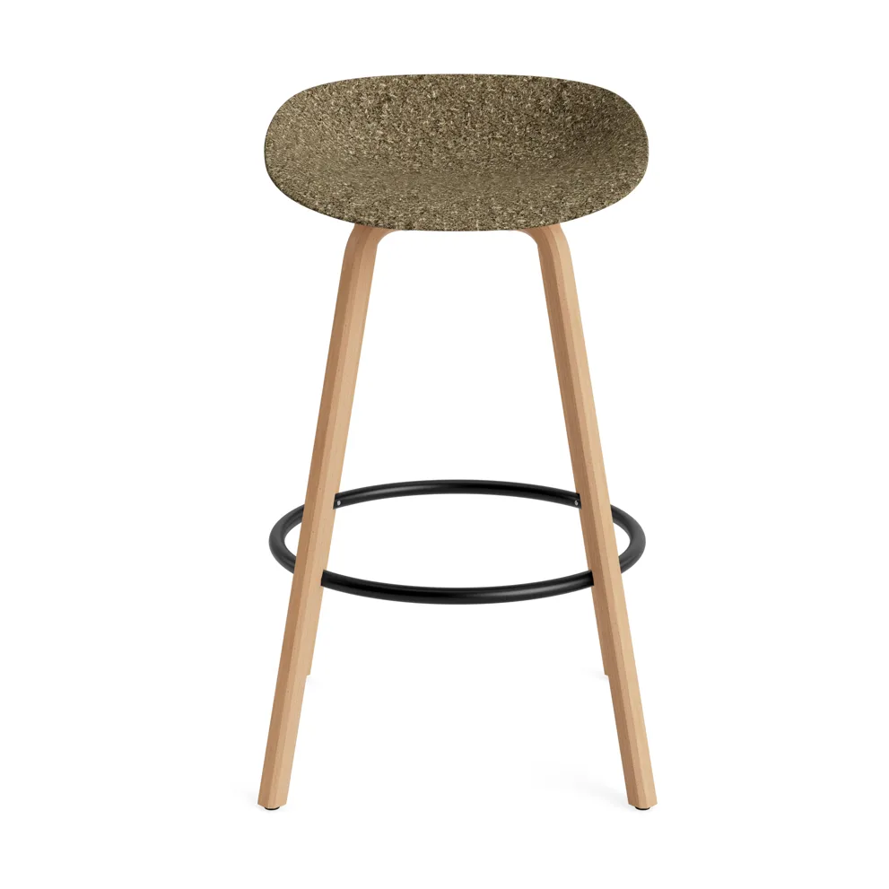 Mad Barstool barstol 75 cm, Seaweed-beech-black steel Normann Copenhagen