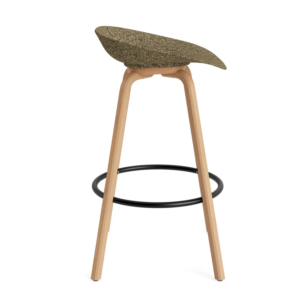 Mad Barstool barstol 75 cm, Seaweed-beech-black steel Normann Copenhagen