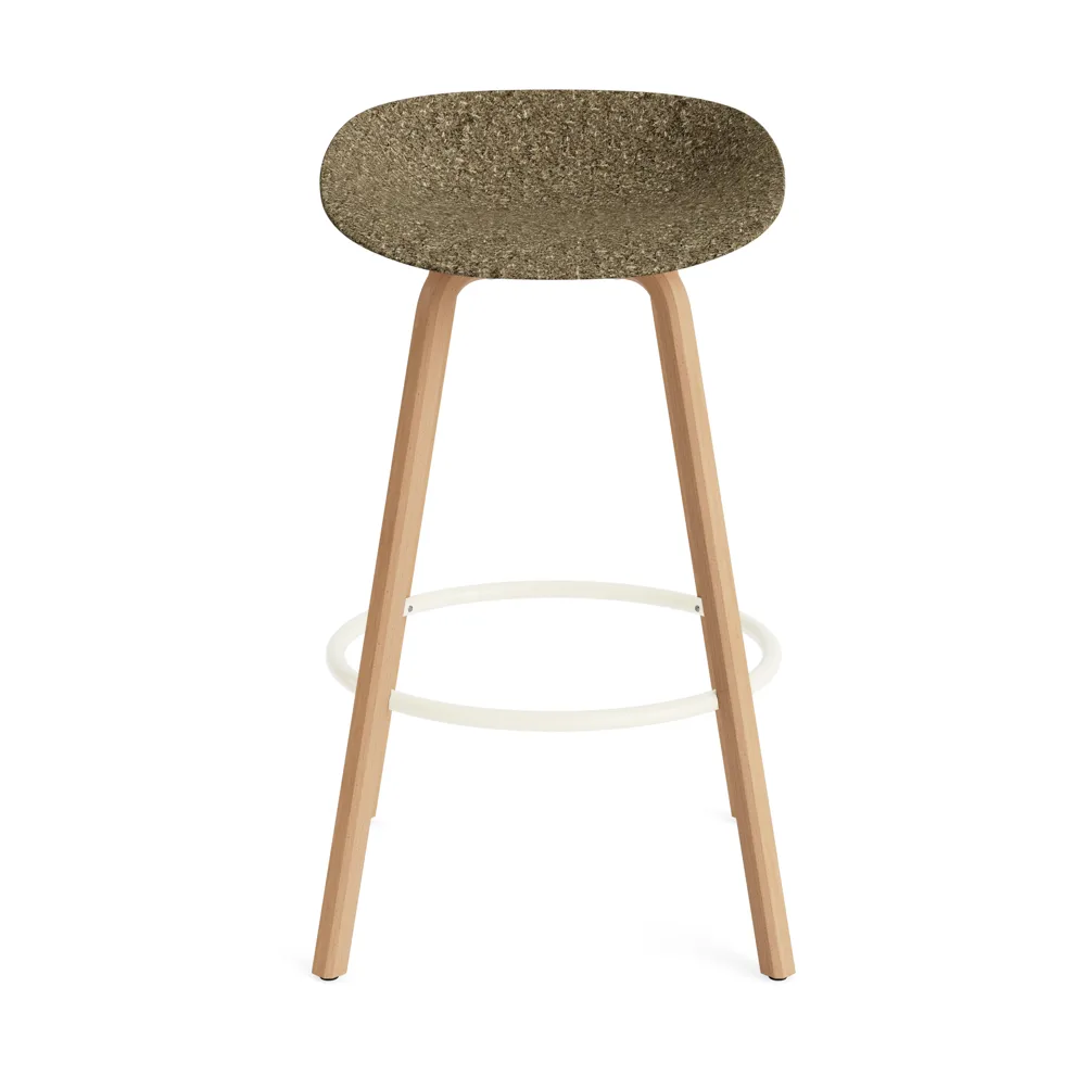 Mad Barstool barstol 75 cm, Seaweed-beech-cream steel Normann Copenhagen