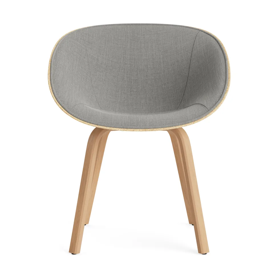 Mat Armchair armstol frontpolstret, Remix 133-hemp-beech Normann Copenhagen