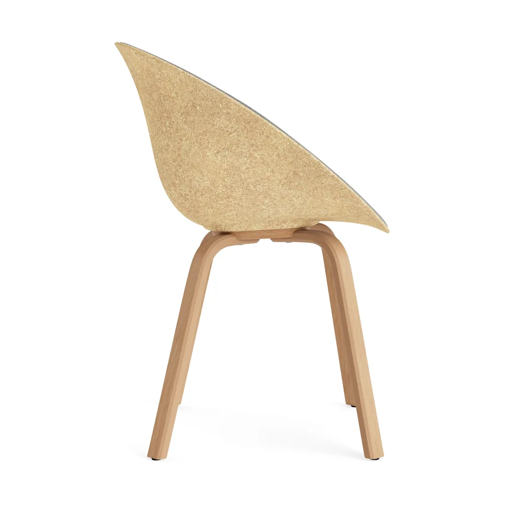 Mat Armchair armstol frontpolstret, Remix 133-hemp-beech Normann Copenhagen