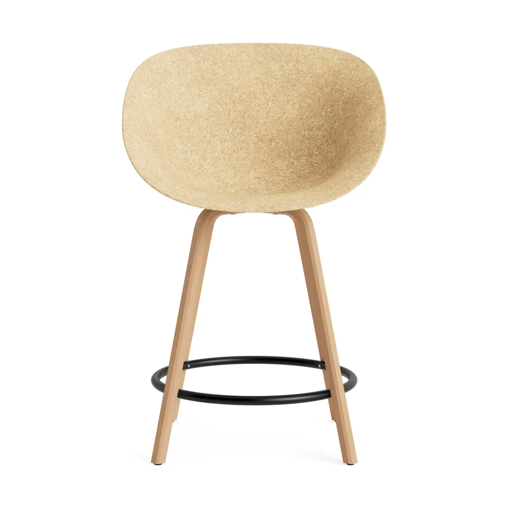 Mat Bar Armchair armstol 65 cm, Hemp-beech-black steel Normann Copenhagen