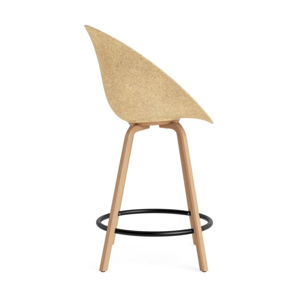 Mat Bar Armchair armstol 65 cm, Hemp-beech-black steel Normann Copenhagen