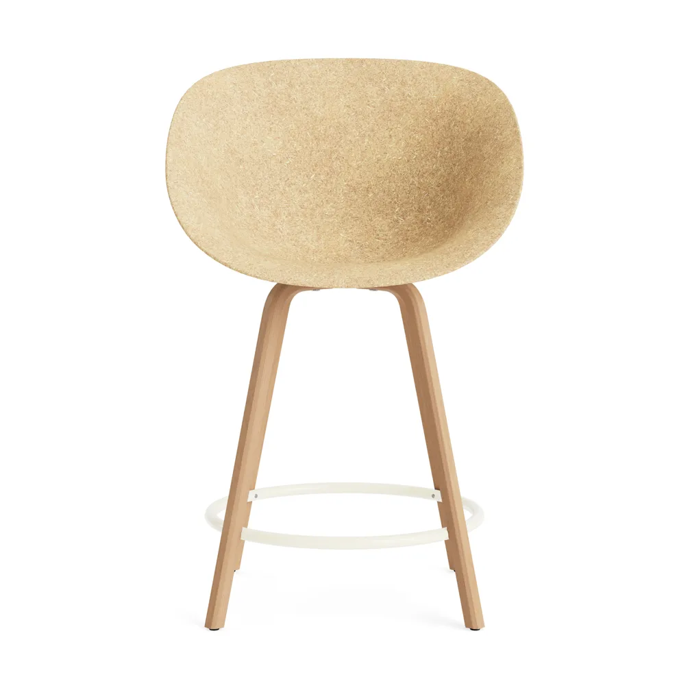 Mat Bar Armchair armstol 65 cm, Hemp-beech-cream steel Normann Copenhagen