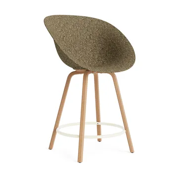 Mat Bar Armchair armstol 65 cm - Seaweed-beech-cream steel - Normann Copenhagen