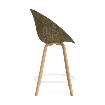 Mat Bar Armchair armstol 65 cm - Seaweed-beech-cream steel - Normann Copenhagen