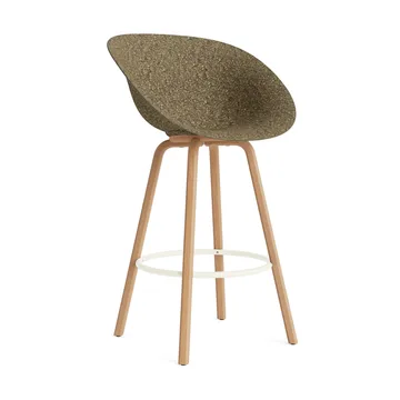 Mat Bar Armchair armstol 75 cm - Seaweed-beech-cream steel - Normann Copenhagen