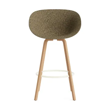Mat Bar Armchair armstol 75 cm - Seaweed-beech-cream steel - Normann Copenhagen