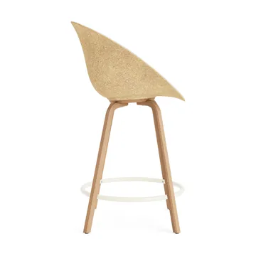 Mat Bar Armchair armstol frontpolstret 65 cm - Hallingdal 110-hemp-beech-creme steel - Normann Copenhagen