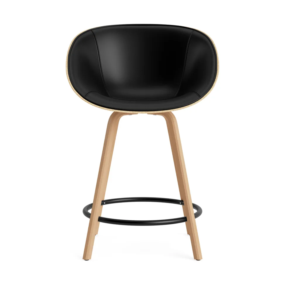 Mat Bar Armchair armstol frontpolstret 65 cm, Ultra 41599-hemp-beech-black steel Normann Copenhagen