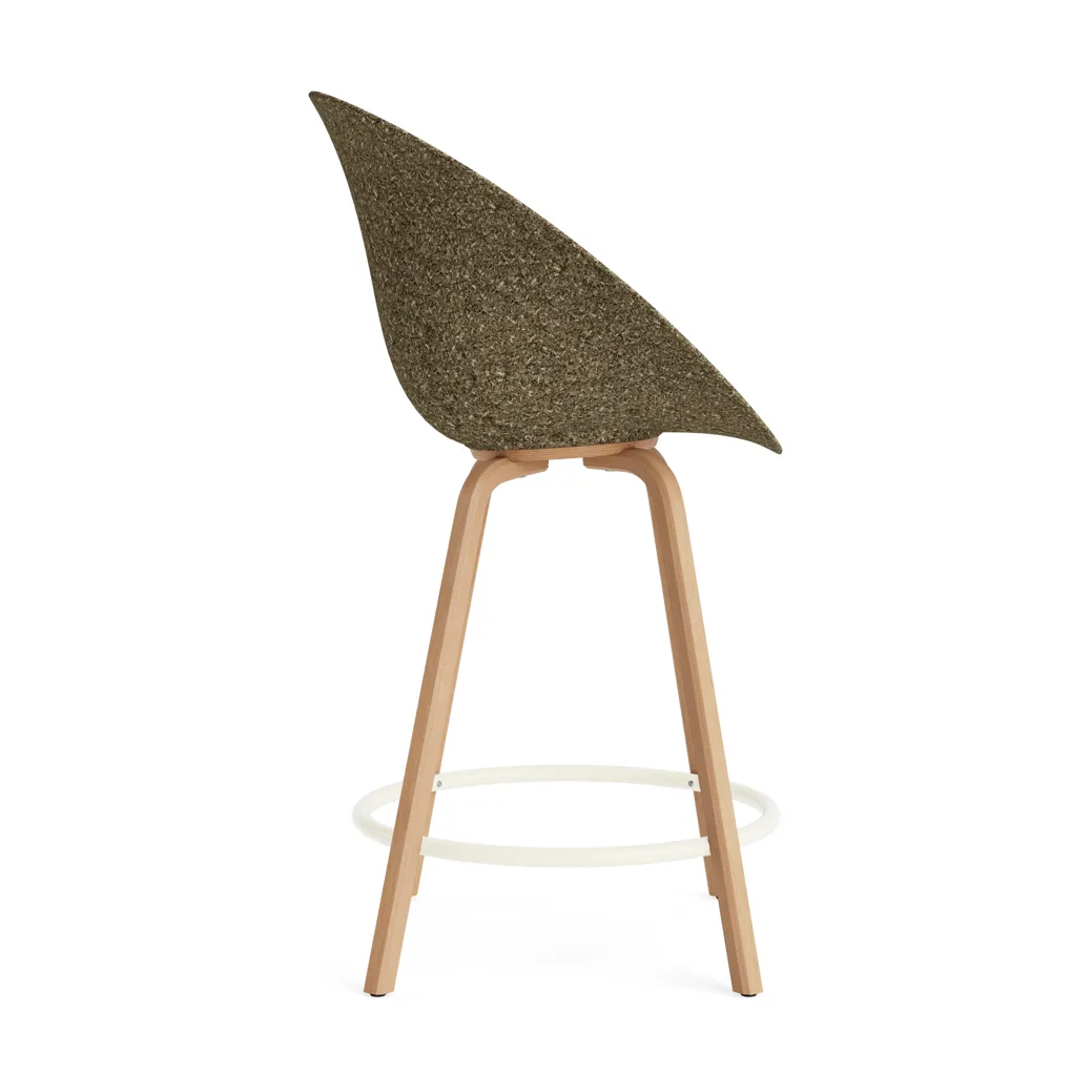 Mat Bar Chair barstol 65 cm, Seaweed-beech-cream steel Normann Copenhagen