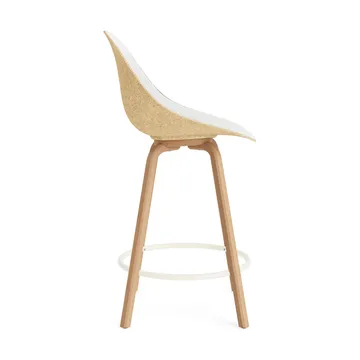 Mat Bar Chair barstol frontpolstret 65 cm - Hallingdal 110-hemp-beech-creme steel - Normann Copenhagen