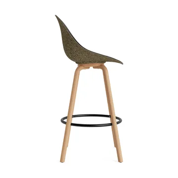Mat Bar Chair barstol frontpolstret 75 cm - Ultra 41599-seaweed-beech-black steel - Normann Copenhagen