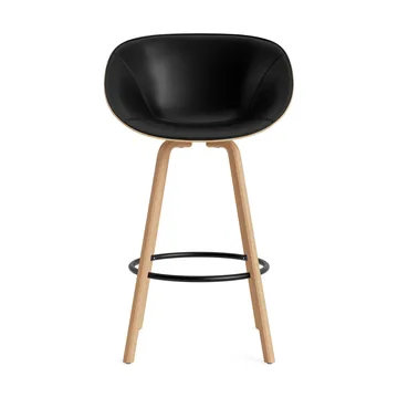 Mat barstol frontpolstret 75 cm - Ultra 41599-hemp-beech-black steel - Normann Copenhagen