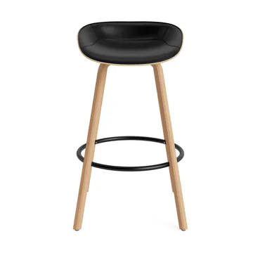 Mat Barstool barstol frontpolstret 75 cm - Ultra 41599-hemp-beech-black steel - Normann Copenhagen