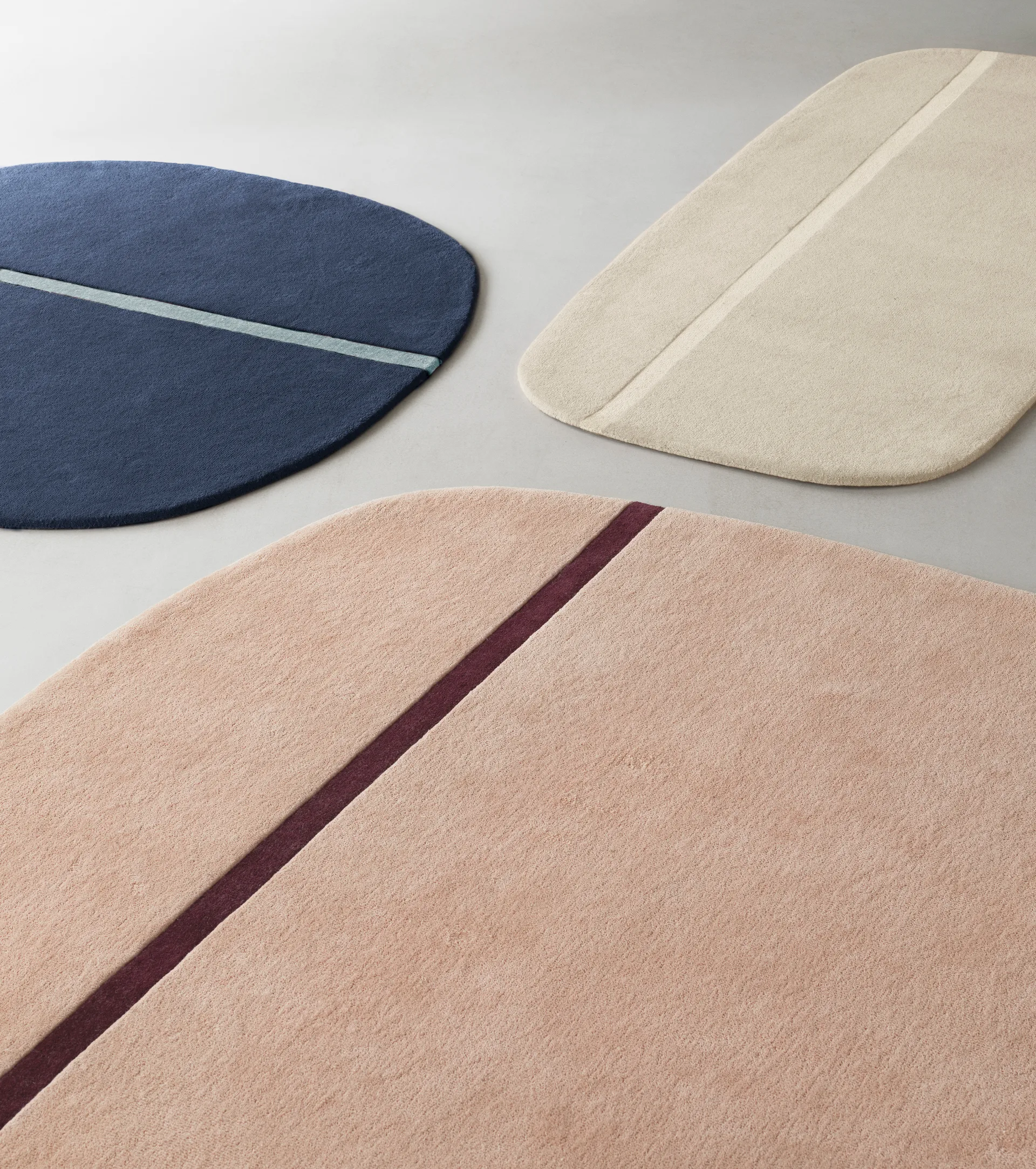 Oona tæppe 140x140 cm, Blå Normann Copenhagen