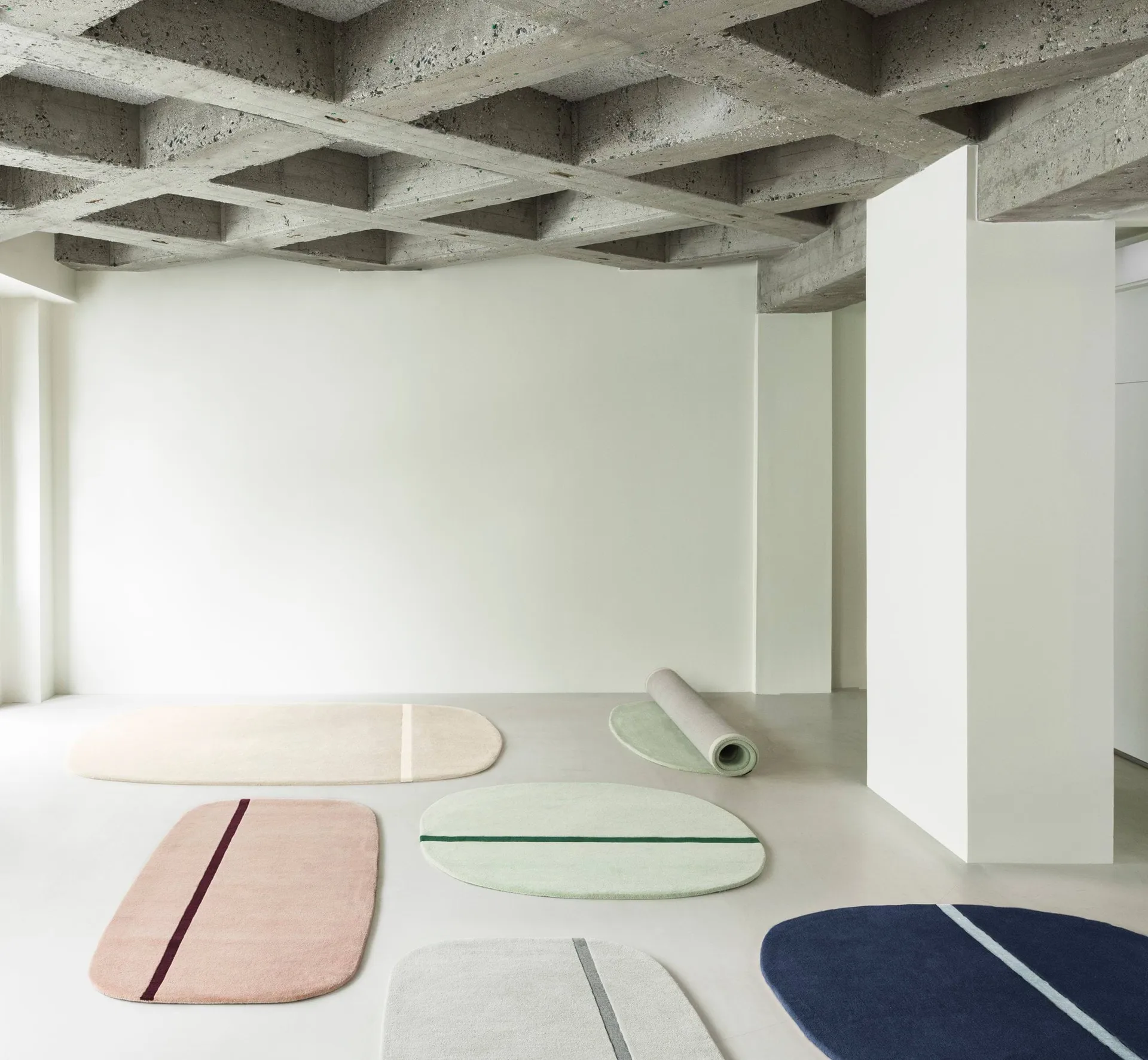 Oona tæppe 140x140 cm, Blå Normann Copenhagen