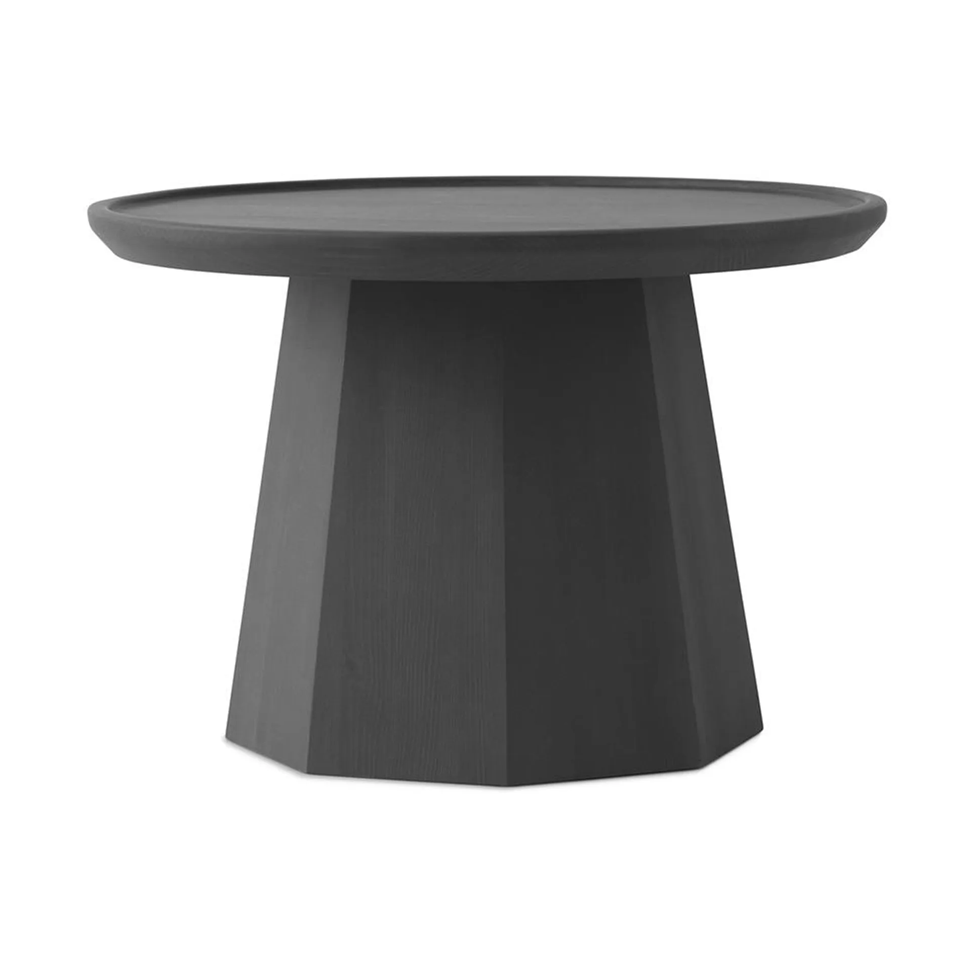 Pine table large sidebord Ø65 cm H:44,5 cm, Dark Grey Normann Copenhagen