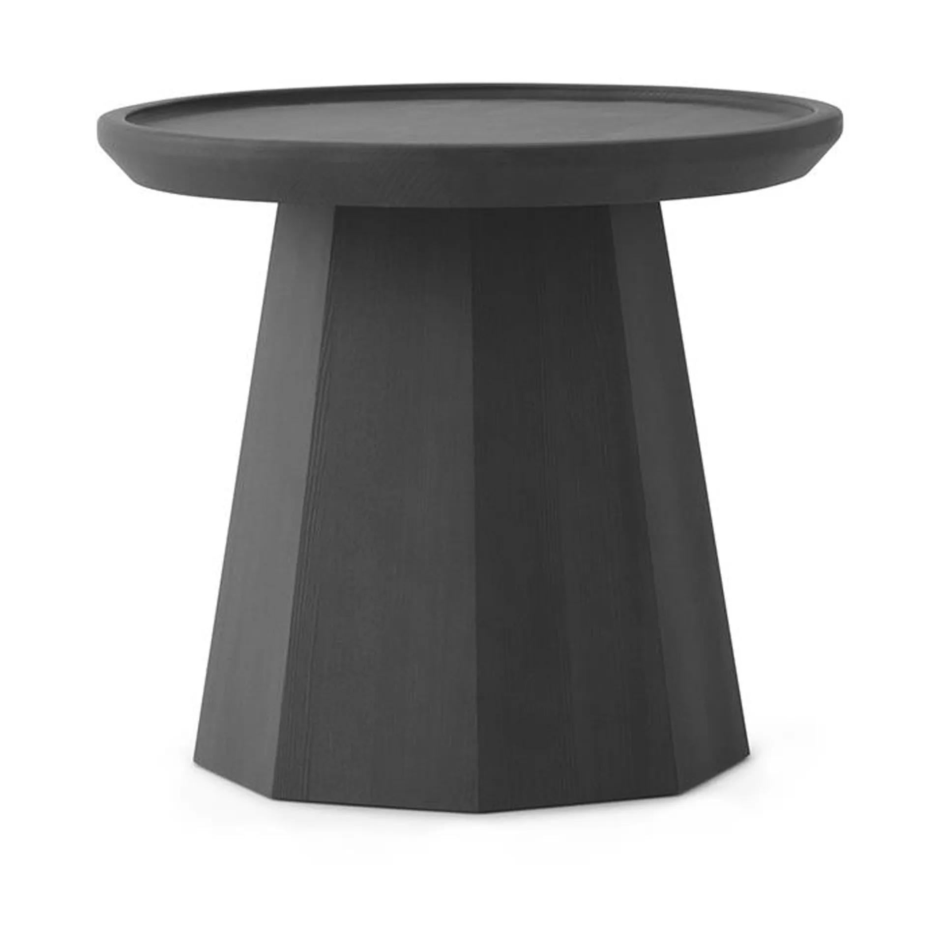 Pine table small sidebord Ø45 cm H:40,6 cm, Dark Grey Normann Copenhagen