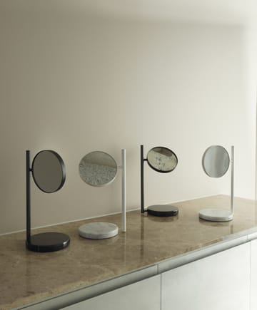 Pose dobbeltsidet bordspejl 21x39 cm - Hvid - Normann Copenhagen