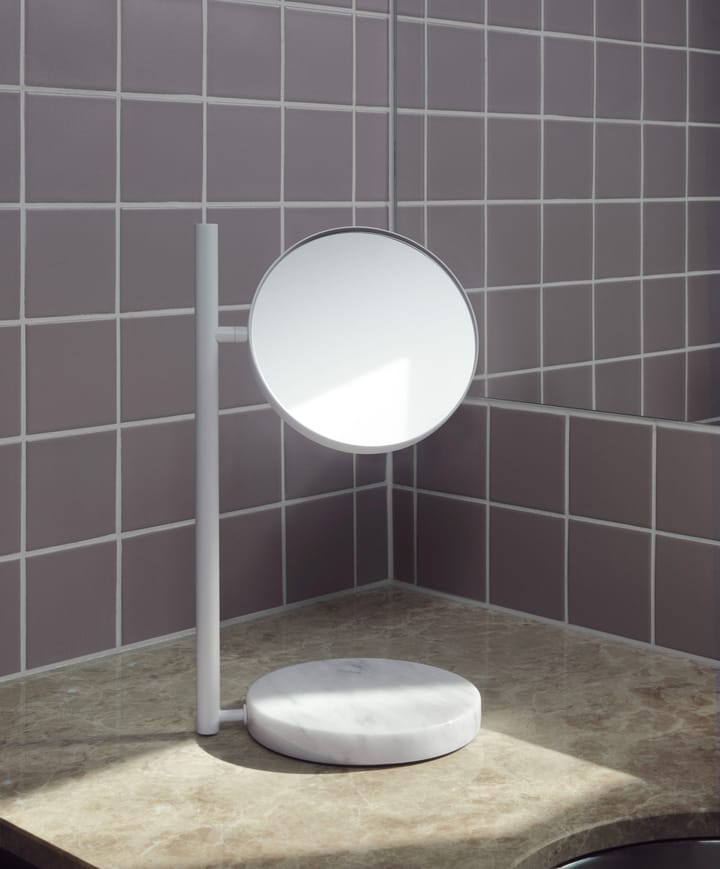Pose dobbeltsidet bordspejl 21x39 cm, Hvid Normann Copenhagen