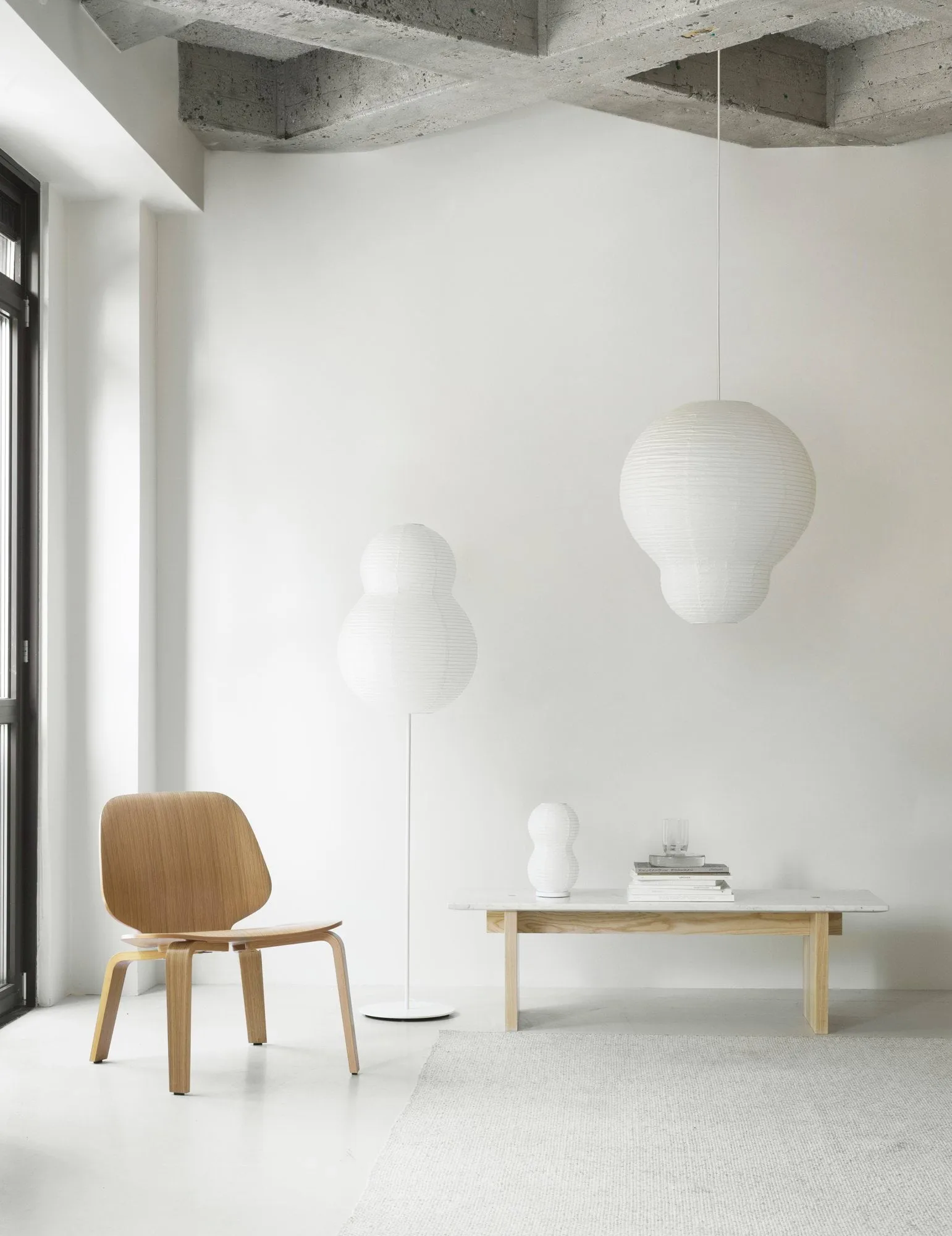 Puff Bubble lampe 35x50 cm, Hvid Normann Copenhagen
