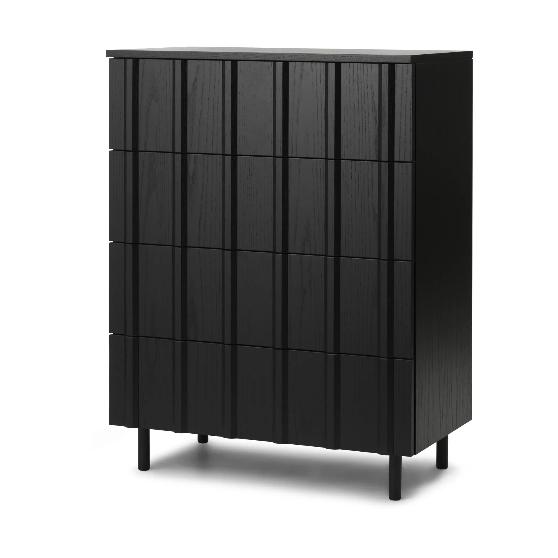 Rib dresser 4 skuffer, Soft Black Normann Copenhagen