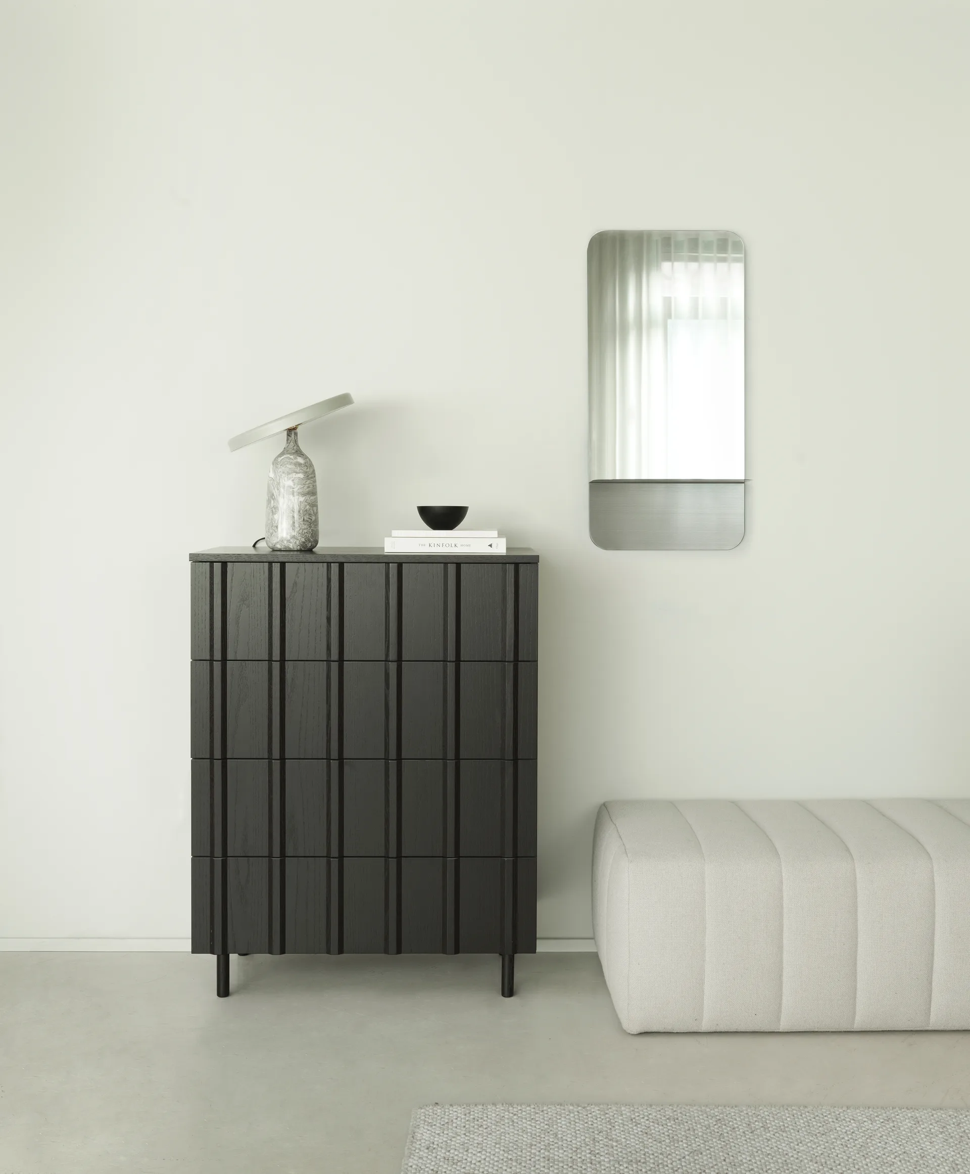 Rib dresser 4 skuffer, Soft Black Normann Copenhagen