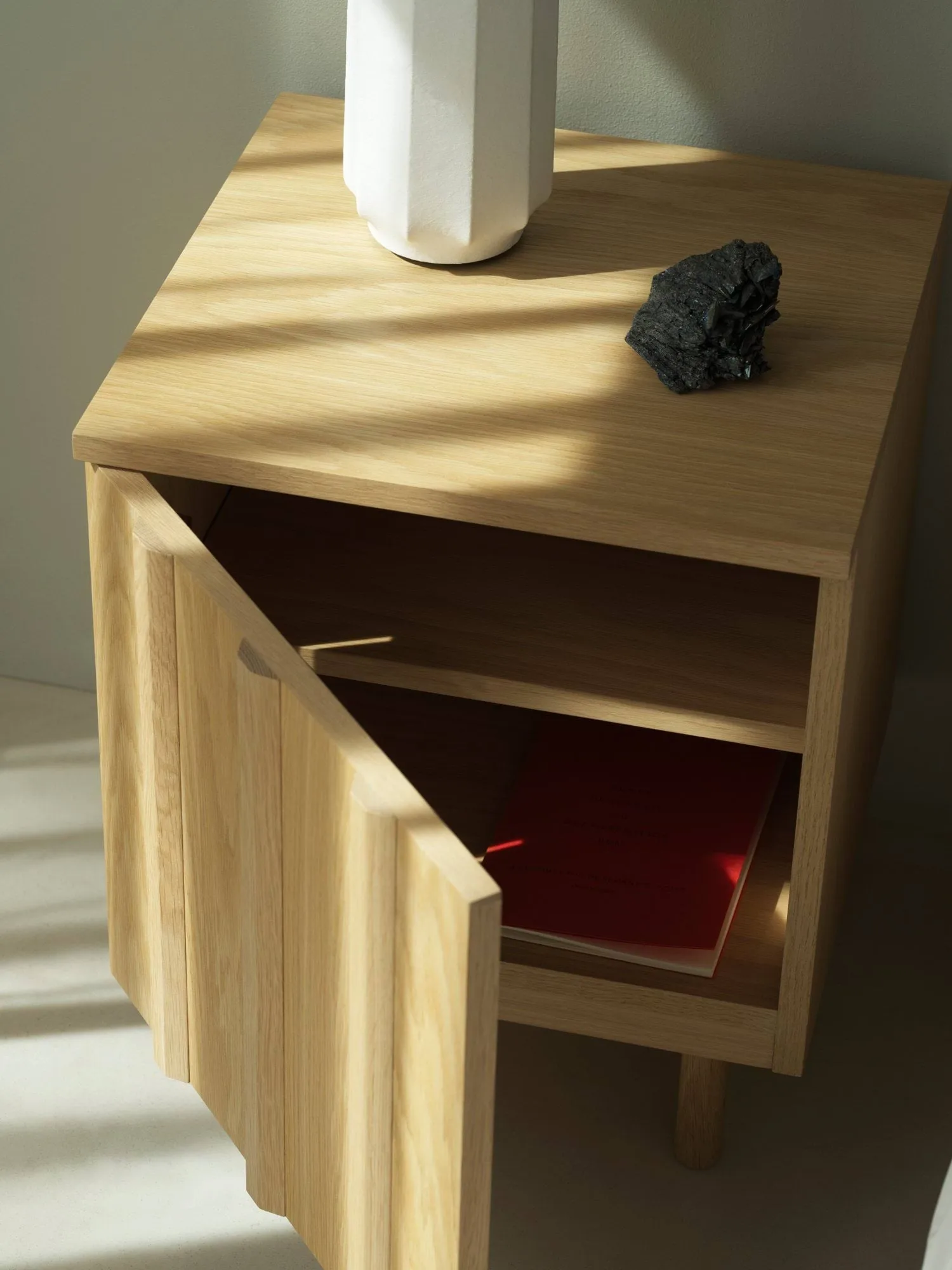 Rib sengebord, Oak, 52x42x40 cm Normann Copenhagen