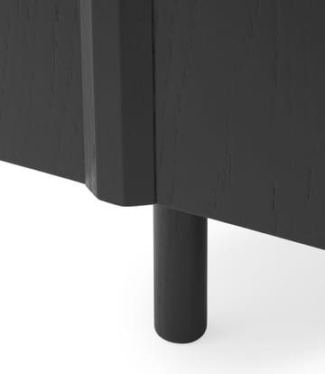 Rib sideboard 45x159 cm - Soft Black - Normann Copenhagen