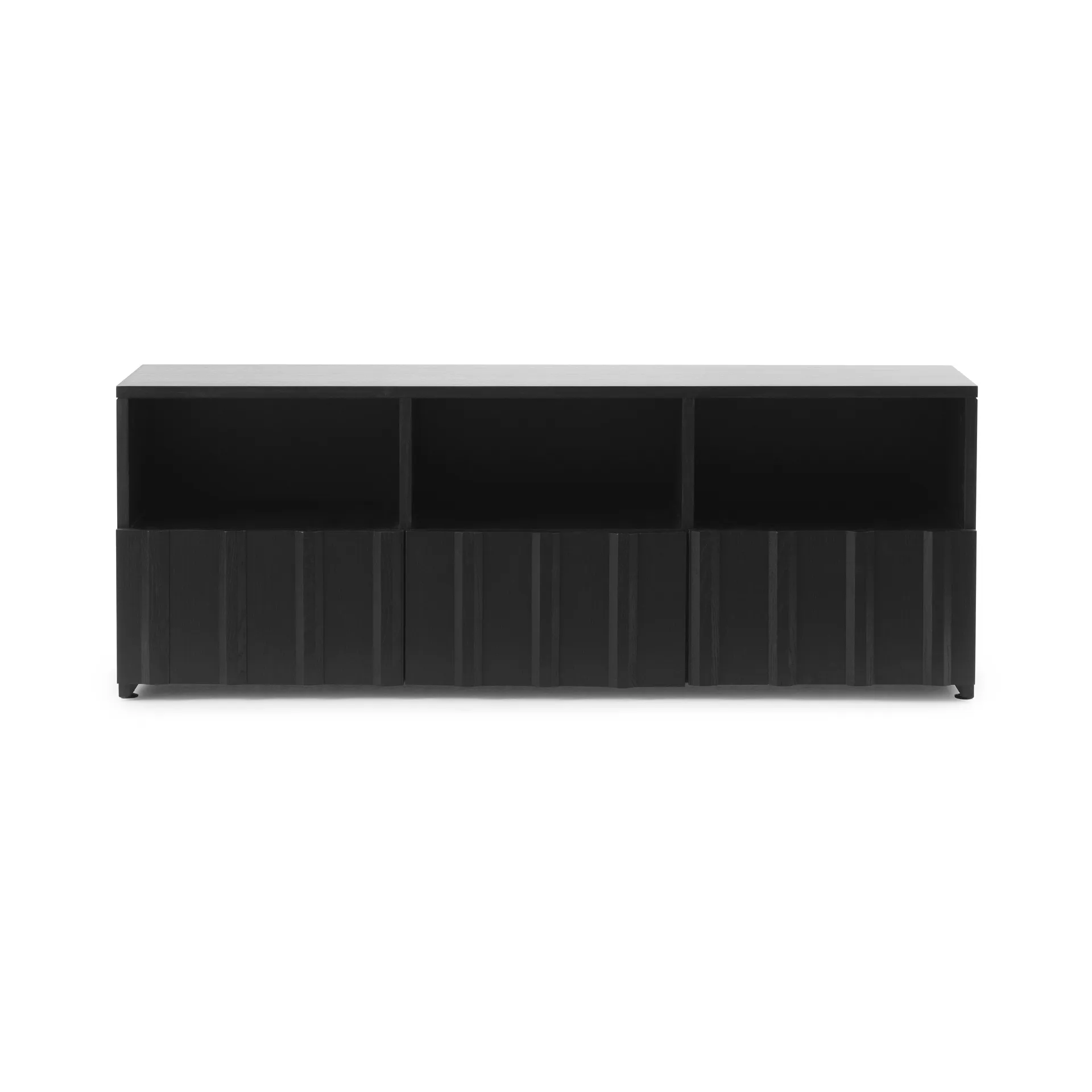 Rib sideboard hybrid, Soft black, 44x120x38 cm Normann Copenhagen