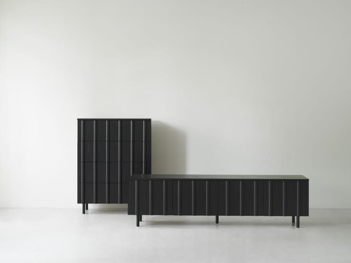 Rib sideboard lav, Soft Black Normann Copenhagen