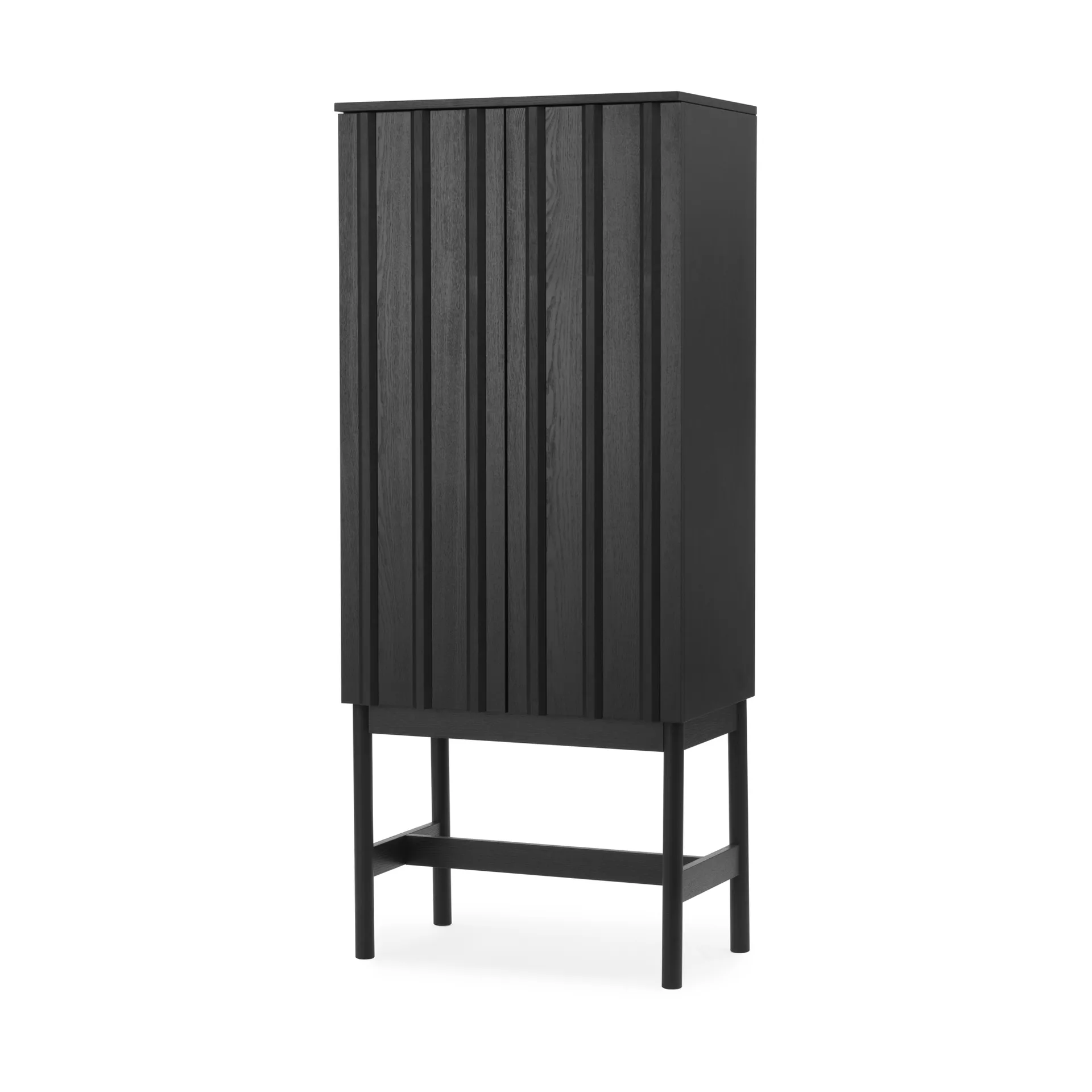 Rib skab, Soft black, 166,5x70x43 cm Normann Copenhagen