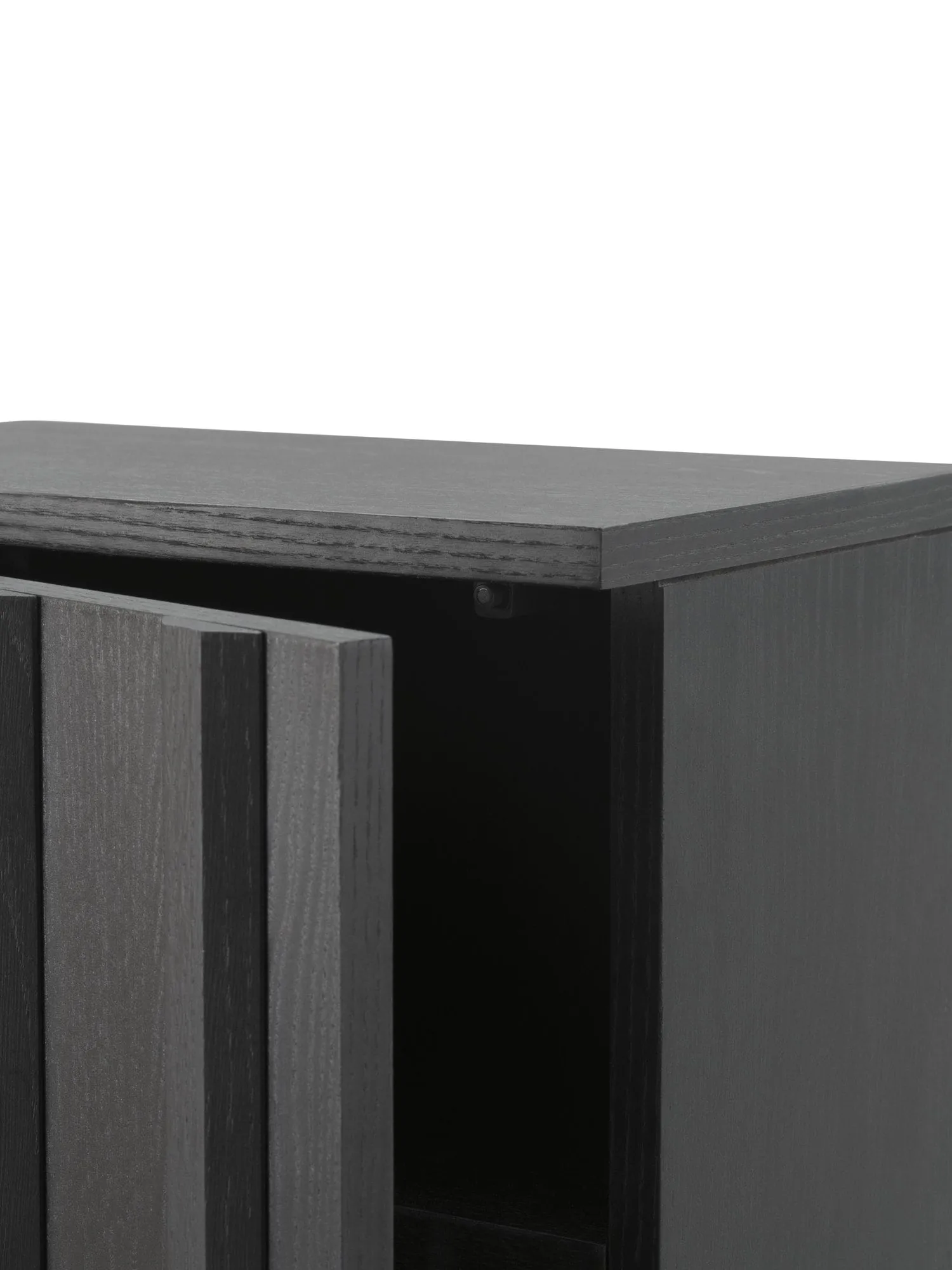 Rib skab, Soft black, 166,5x70x43 cm Normann Copenhagen