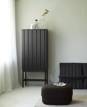 Rib skab - Soft black, 166,5x70x43 cm - Normann Copenhagen
