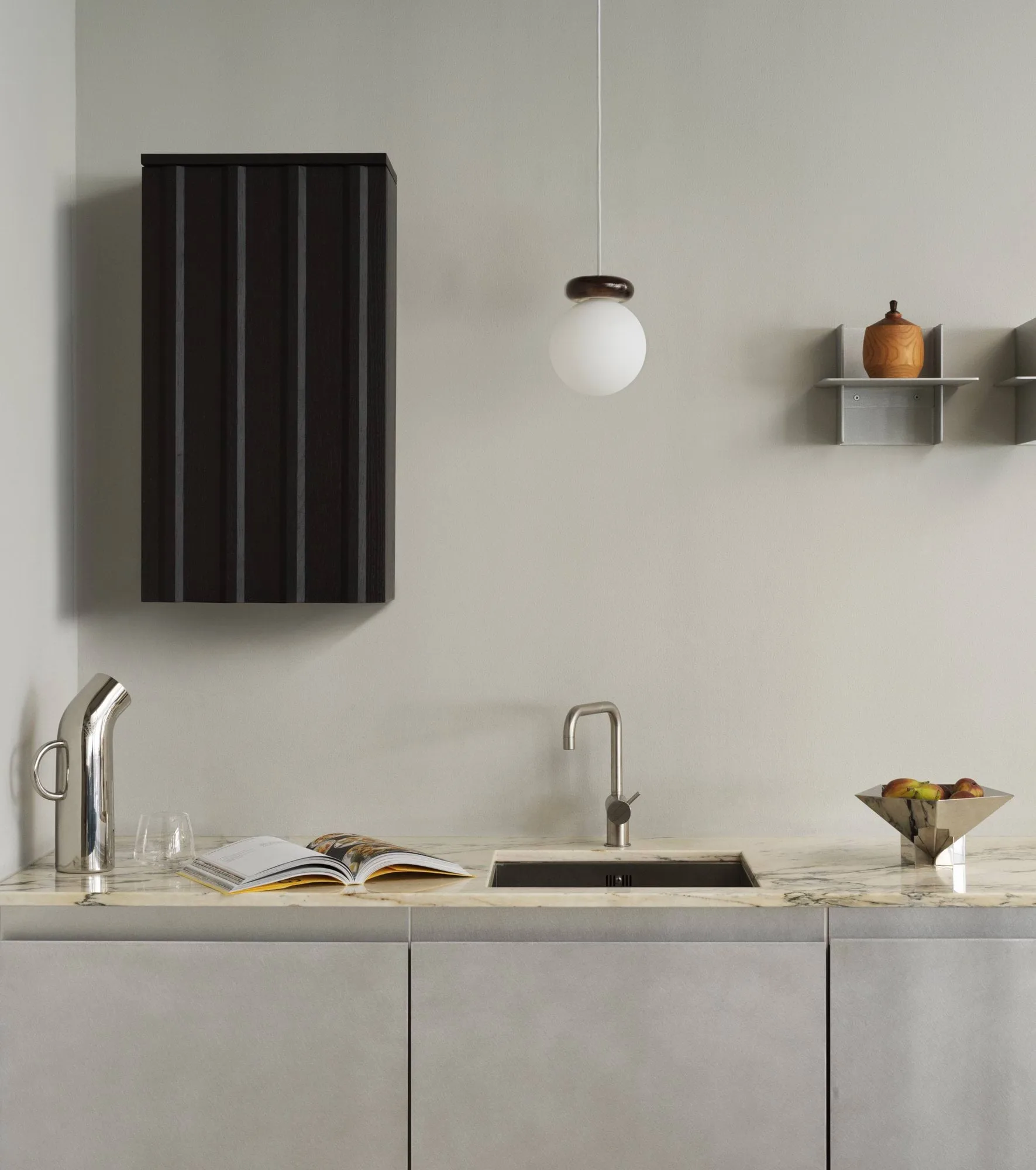 Rib vægskab, Soft black, 73x40x23 cm Normann Copenhagen