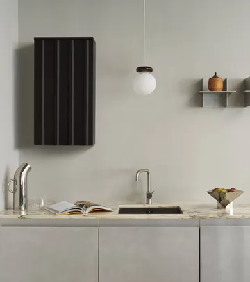 Rib vægskab - Soft black, 73x40x23 cm - Normann Copenhagen
