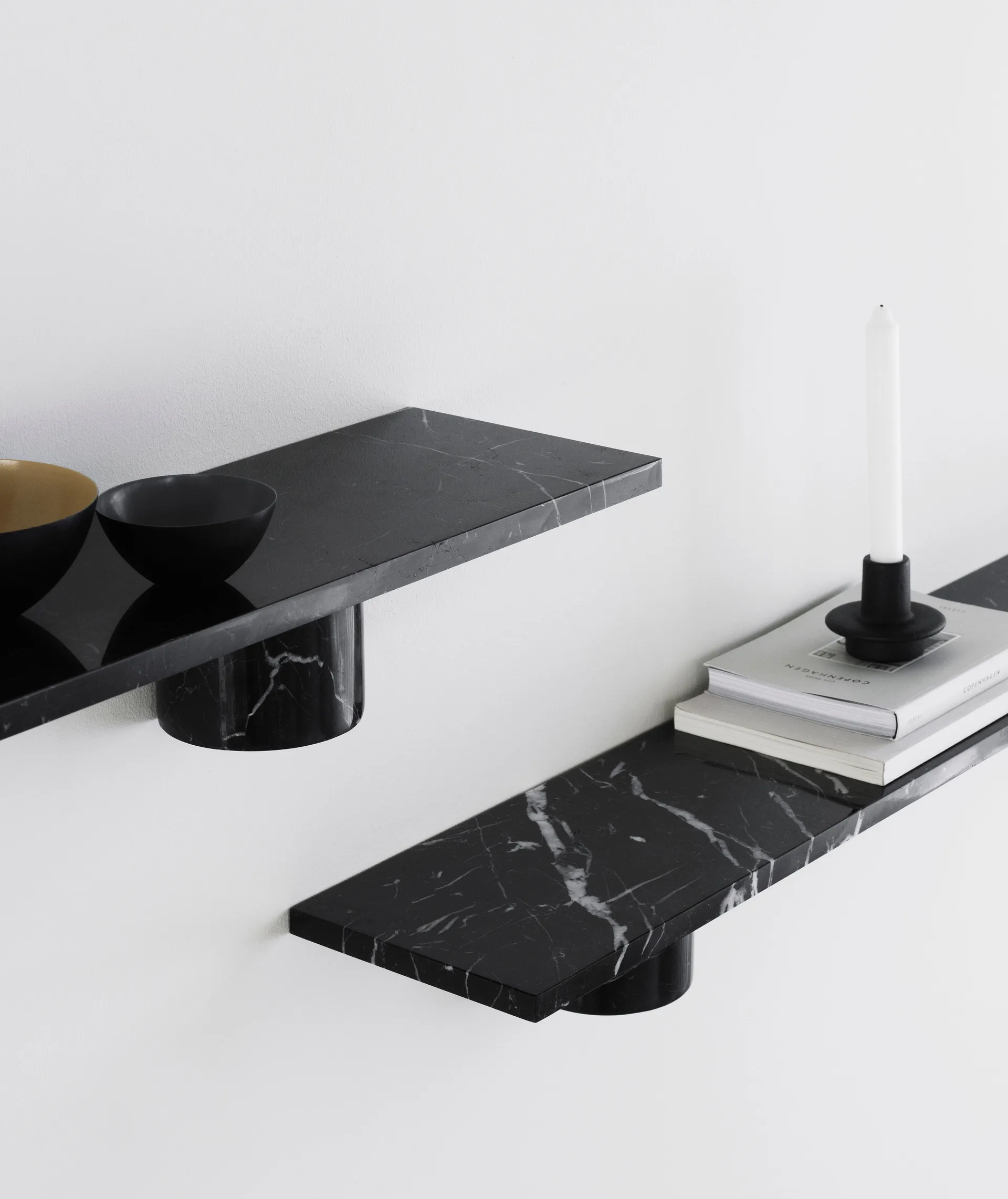 Sten Shelf hylde 120 cm, Black marble Normann Copenhagen