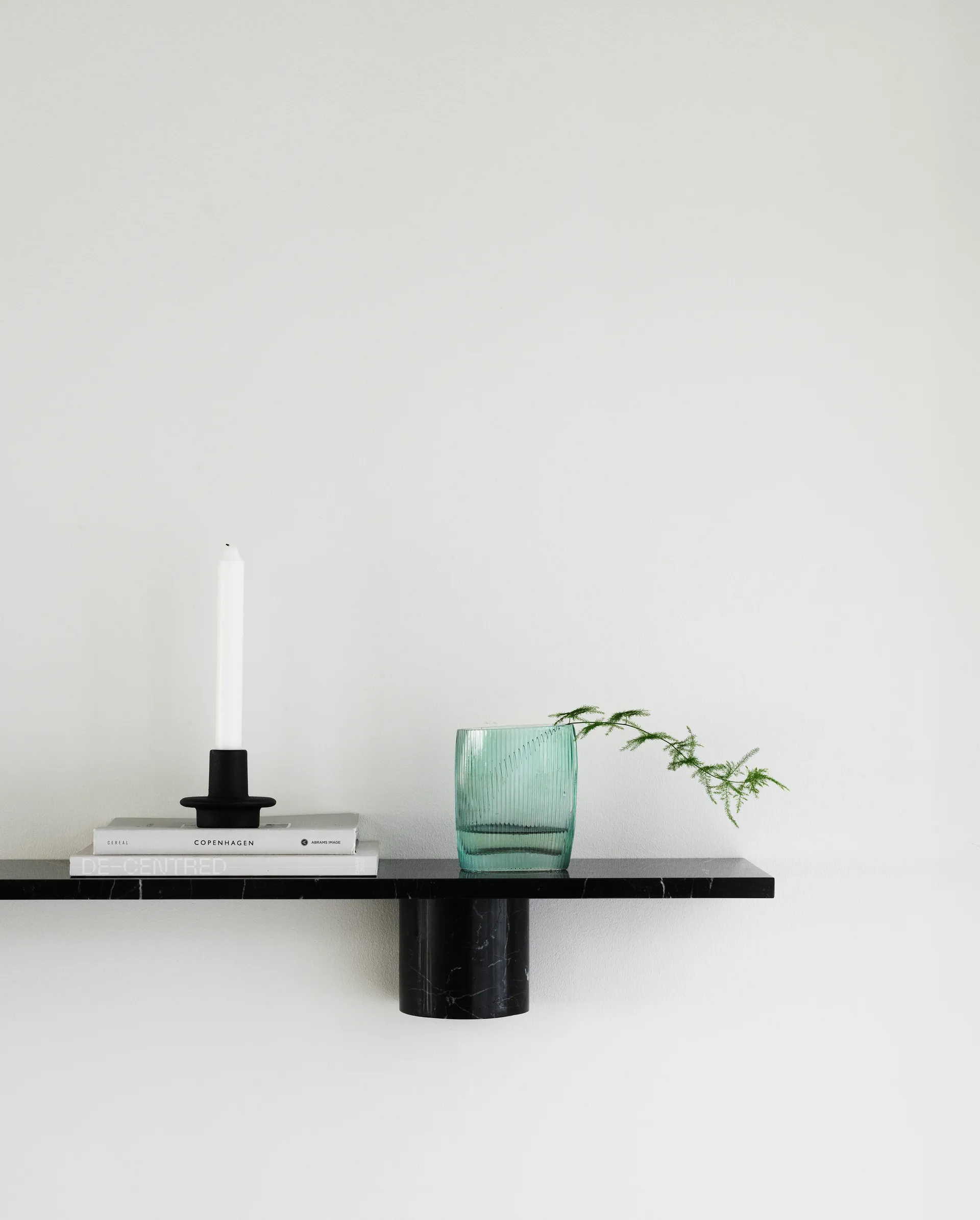 Sten Shelf hylde 80 cm, Black marble Normann Copenhagen