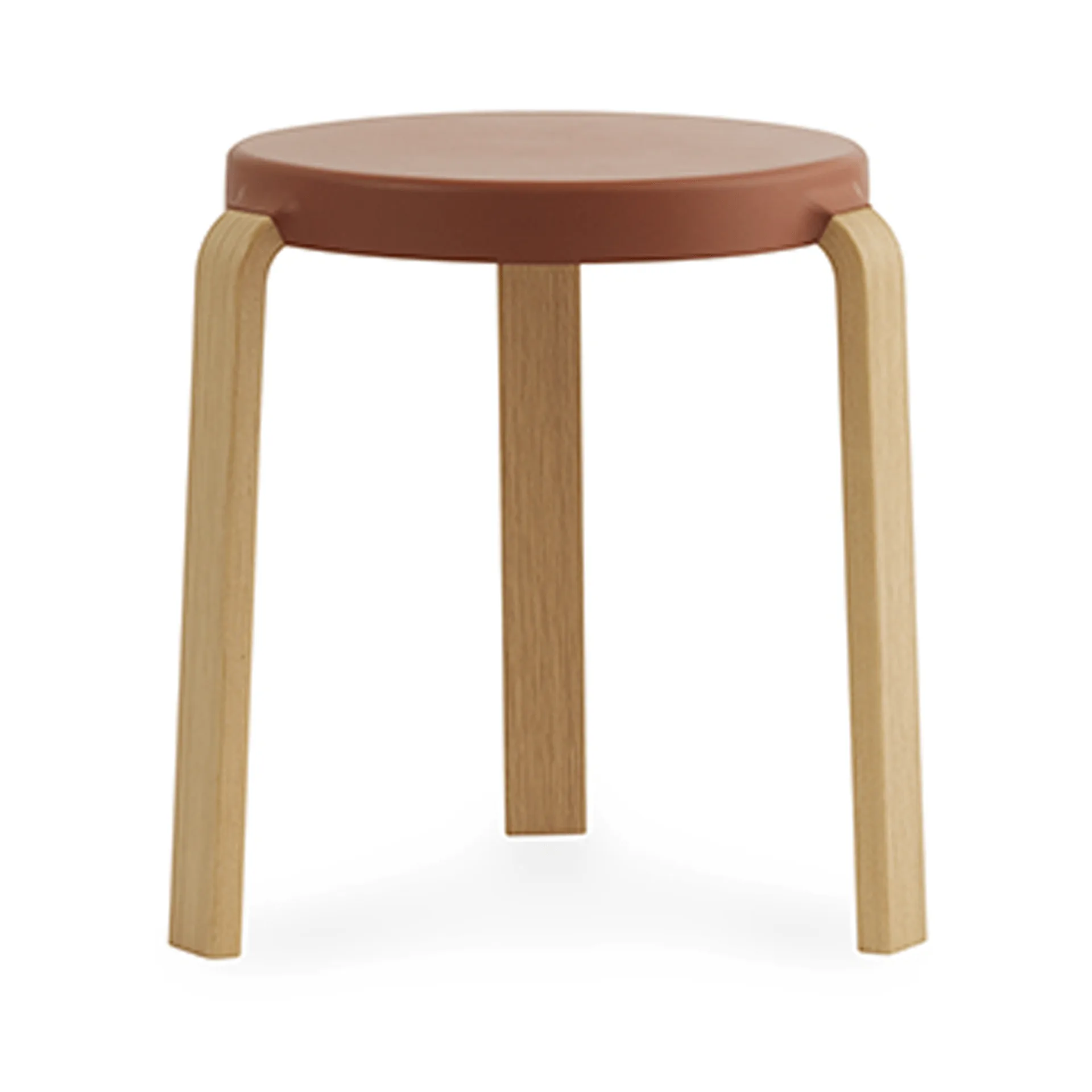 Tap rund skammel, Caramel, ben i egetræ, Ø35x43 cm Normann Copenhagen